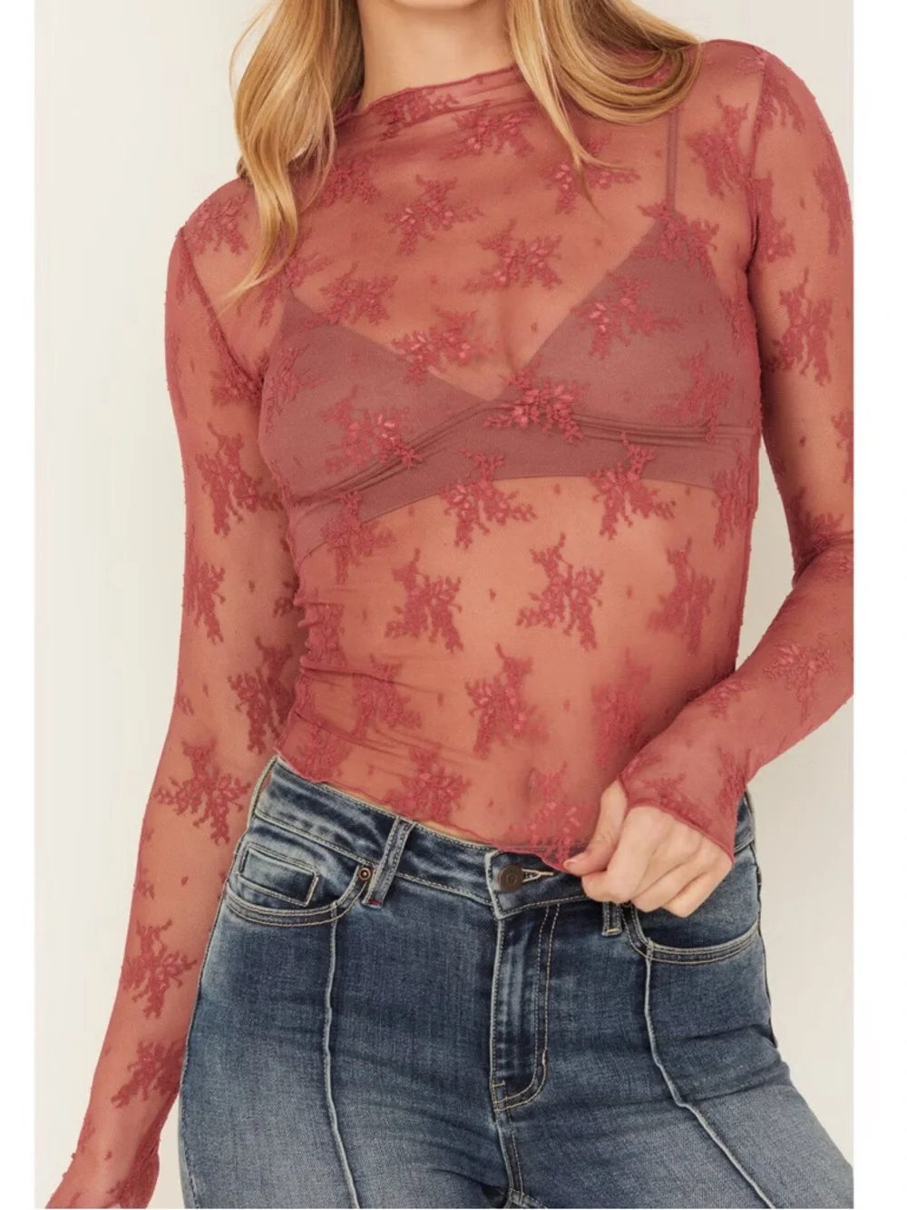 FREE PEOPLE Women’s Lady Lux Layering Top Rose
